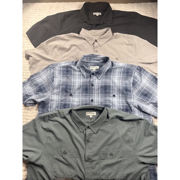 Orvis Other - Orvis Men 2XL Lot Of 4 Short Sleeve Button Up Outdoor Camp Fishing Hike Classic